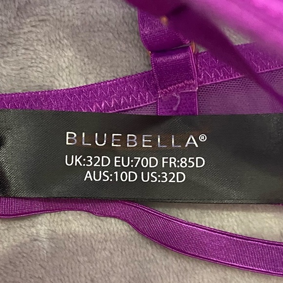 New! Bluebella Isla Floral Mesh Bra purple outright pride nwt 10831 - Picture 8 of 10